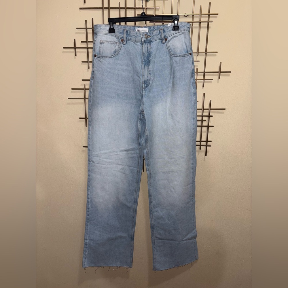 Zara High Waist Wide Denim Jeans